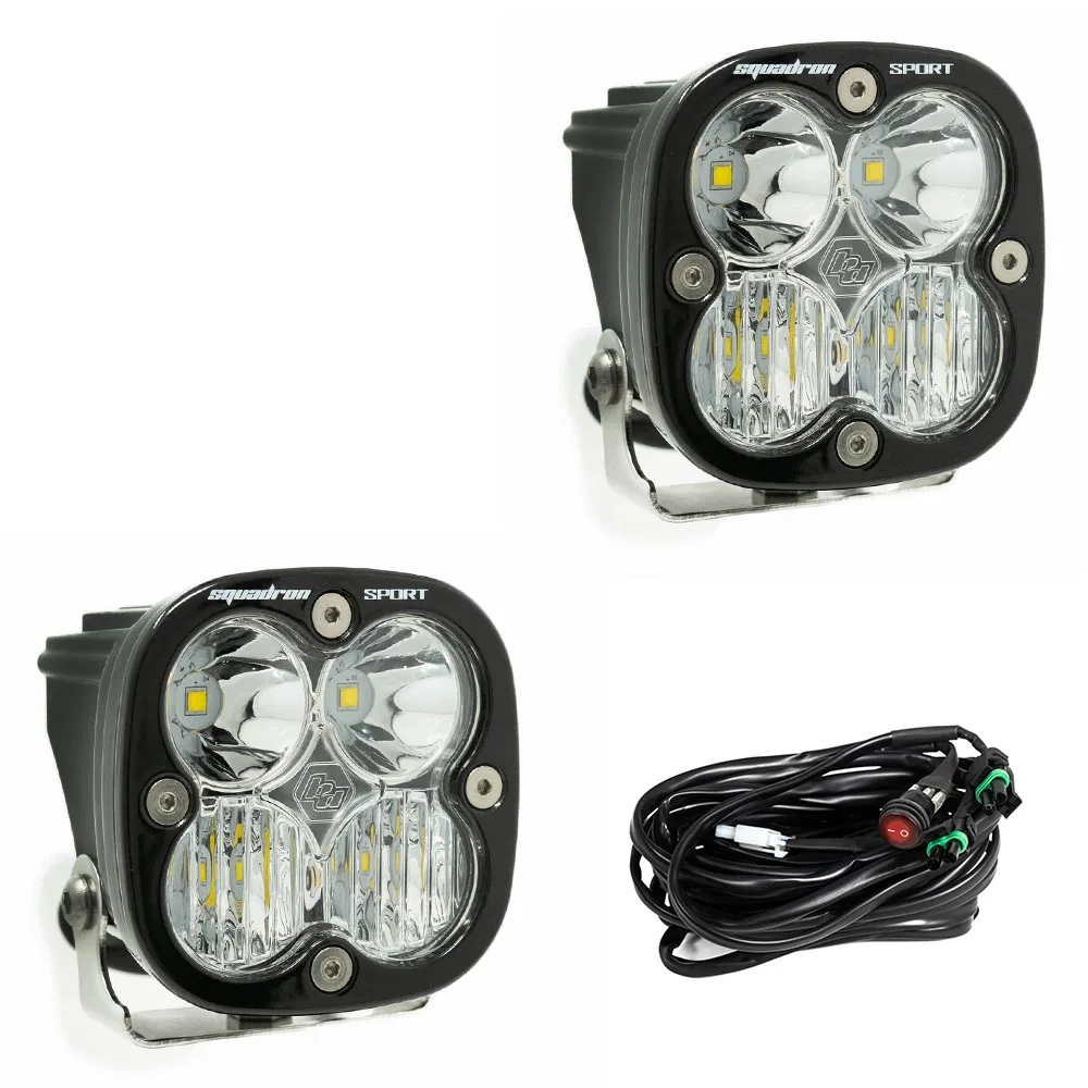557803 – BAJA DESIGN Driving/ Fog Light, LED Bulb 4 LED Bulbs 3 Inch Square 52 Watt Bulbs Amp Draw 4 AMP Driving/ Com...